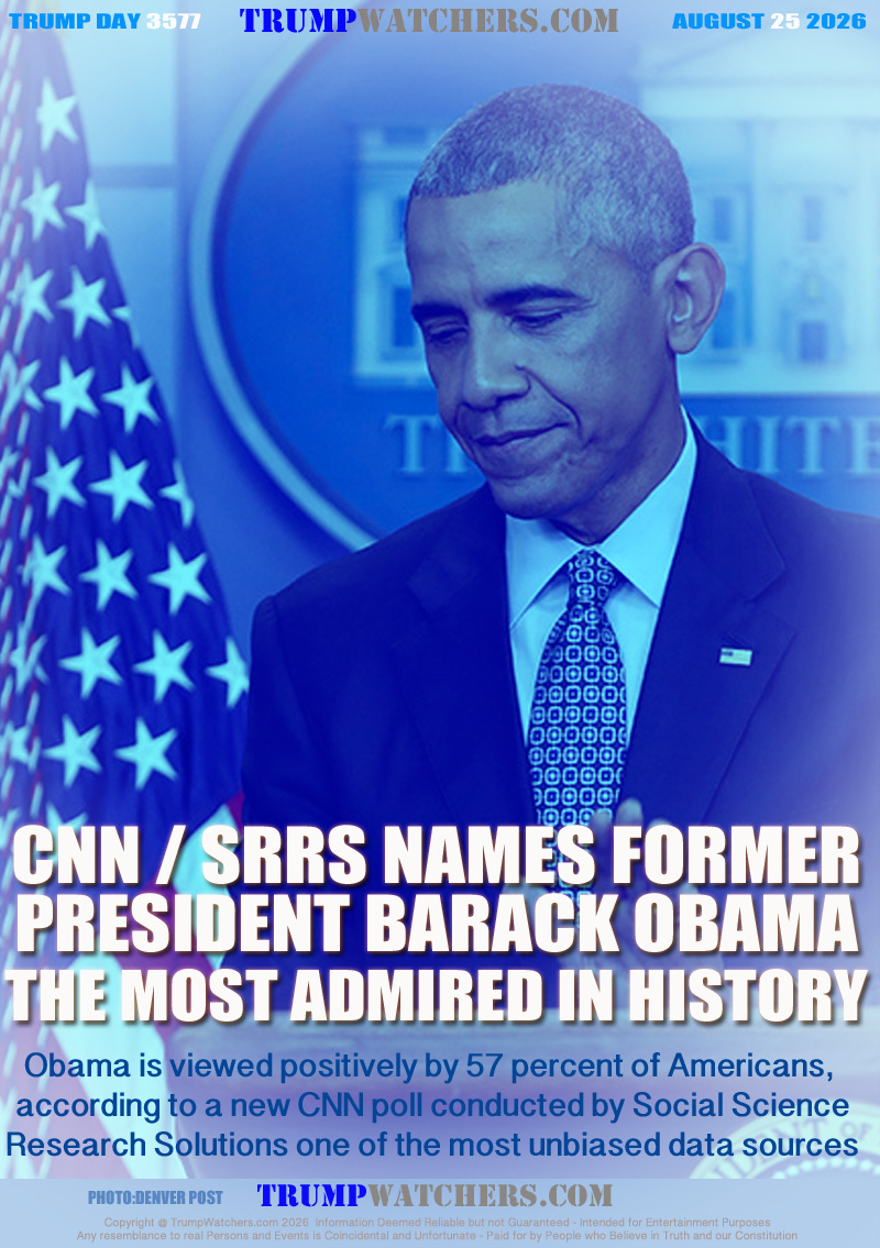 Obama is viewed positively by 57 percent of Americans, 
according to a new CNN poll conducted by Social Science
Research Solutions one of the most unbiased data sources